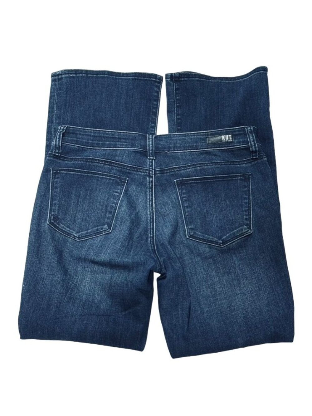KUT Women's Jeans Baby Boot Mid‎ Rise Dark Wash Blue Denim Size 8P